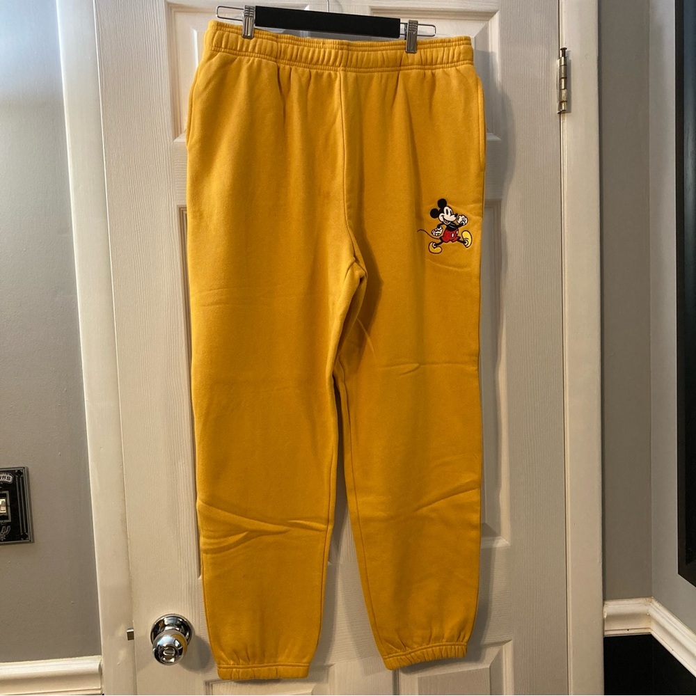 Disney Parks Mickey Mouse Gold Joggers Sweatpants Women Size 2X NWT